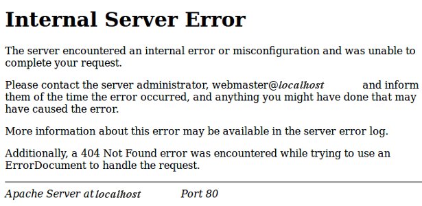 Internal server error 500